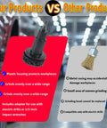 Wheel Hub Cleaning Tool And Stud Cleaner Kit With Six Grinding Bits for rust removal vs other products comparison
