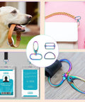 Dope Rainbow Bag Hardware Set Featuring Swivel Hooks D Rings And Tri Glide Buckles For DIY Crafts Purse Straps Dog Collars