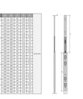 14 Inch Full Extension Drawer Slides With Ball Bearing, 40mm Wide Cold Rolled Steel, Black Finish, installation diagram