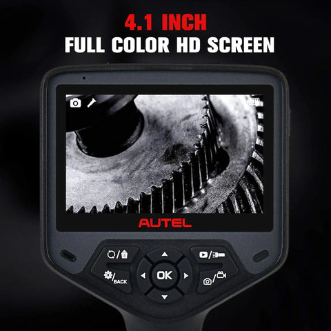 Dual Front And Side Cameras 1080P HD Inspection Camera With Semi Rigid Cable And 10 Level LED Lights, 4.1-inch screen