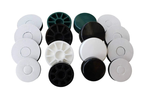 Wrought Iron Patio Furniture Feet Cap Glides For Outdoor Table And Chair Legs No Slip Floor Protectors 1.5 Inch 24 Pack Black.