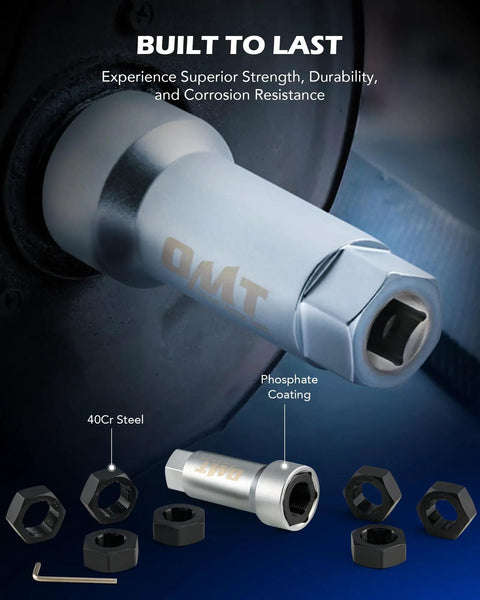 Axle Spindle Thread Repair Kit With Eight Dies and 1-1/16 Inch Extension Bar, showcasing components and durability