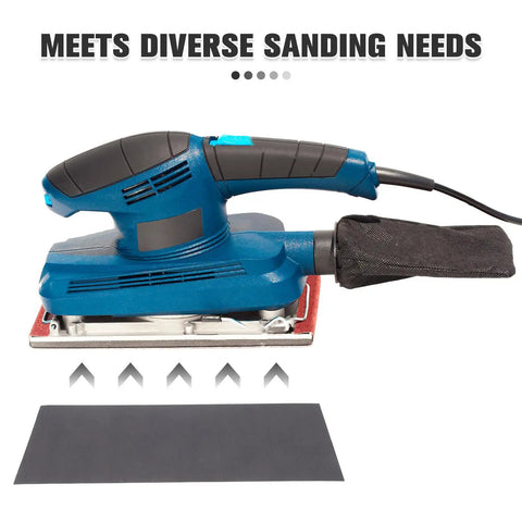 Electric sander with sheet from 56pc Wet And Dry Sanding Kit With Multi Grit Sheets 400 To 5000 Grit Carborundum Paper For Metal And Plastic