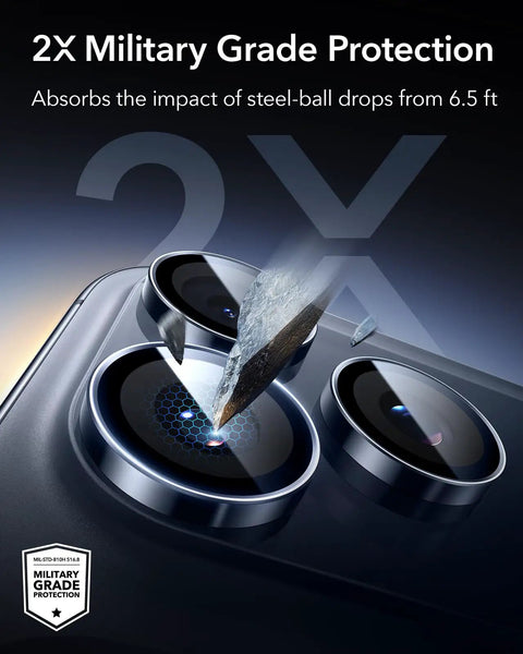 Ultra Tough HD Lens Protector For iPhone 17 Pro Max 17 Pro 16 Pro Max 16 Pro 15 Pro Max 15 Pro 14 Pro Max 14 Pro with military-grade protection.