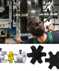Eight black MingQiEven spider center inserts for L jaw coupling, solid type, L095, flexible NBR rubber