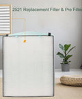 Air400 Compatible Replacement 400 Filter Set With Activated Carbon Filter 2521 And 2520 Parts 1 Plus 1 Pack in room setting