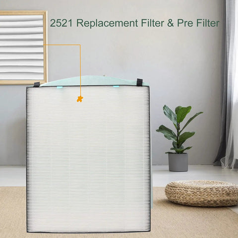 Air400 Compatible Replacement 400 Filter Set With Activated Carbon Filter 2521 And 2520 Parts 1 Plus 1 Pack in room setting