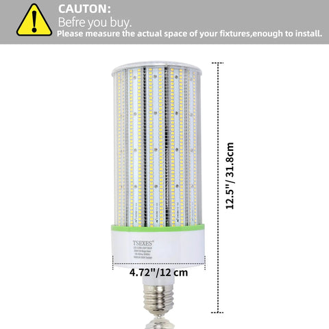 250W LED Corn Bulb E39 Base Drop In Replacement For 1000W Metal Halide HID HPS Lighting 5000K Daylight 35000 Lumens