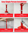 Installation steps for Badass Heavy Duty Adjustable House Floor Jacks With 10000 Lbs Unshakeable Hold Rock Solid Screw Support Posts.