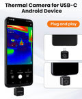 Thermal Camera 128x96 IR Imager For Leak Detection On USB C Android Phones Plug In OTG Ready No Battery Or Drivers Needed on Android phone