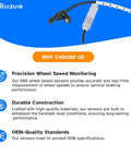 Premium Front Abs Wheel Speed Sensor With Badass Durability For Rwd Bmw 1 Series And 3 Series 128i 135i 328i 335i 325i E82 E90 E92 E93 Chassis Built Tough For Smooth Street Cruising Reliable Plug Play Setup close-up showing high-quality materials and precise design.
