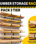 Heavy Duty Folding Lumber Storage Rack 3 Level Wall Mounted Metal Organizer For Garage Woodworking Shop Indoor Outdoor Use Yellow 4 Pairs Durable Space Saving Design Go To Essential showing 4 pack 3 tier.