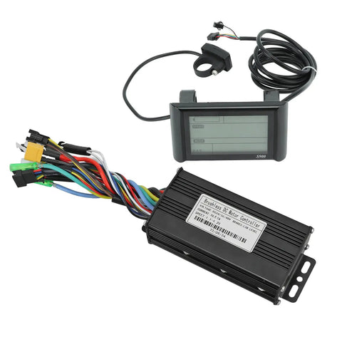 26A Sine Wave Brushless Motor Controller Kit With S900 LCD Display For Electric Bikes 24V 36V 48V 500W 750W Three Modes Hall Or No Hall Compatible