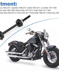 Steering head cup installer tool for Harley-Davidson big twin bikes; black steel with threaded rod, front view