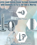 Professional Grade Load Center Cover Replacement Screws For Home Electrical Panel Boxes With Hella Tough Zinc Coated Steel and Dead Simple Snap Fit, slotted thread and silver finish.