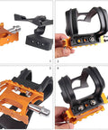 1 Set Half Toe Clip Pedals Strapless Universal Fit For Road Bike Mountain Bike And Exercise Bike Quick Tool Free Install