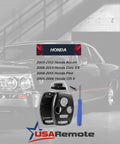 Honda Key Fob Shell Replacement And Pad For Keyless Entry Drop In Remote Case displayed with screwdriver in front of a classic car