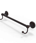 Shadwell Collection 30 Inch Towel Bar With Integrated Hooks In Venetian Bronze Solid Brass Bath Hardware Concealed Mounting