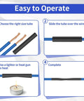 Pro Grade Heat Shrink Tubing Kit With 7 Sizes And 420 Pcs, 3 To 1 Shrink Ratio, Waterproof Black Wire Wrap Tubing usage guide