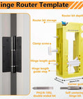 Hinge And Latch Installation Kit With ABS Mortiser Template For Accurate Scoring And Chiseling, adjustable guides, yellow template
