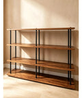 Heavy Duty Shelf Support Brackets For Cabinets And Closets Solid Wood Board Reinforcement Built Tough Kickin Rack Rods Zero Wobble Closet Organizers Home Storage on a stylish wooden shelf.
