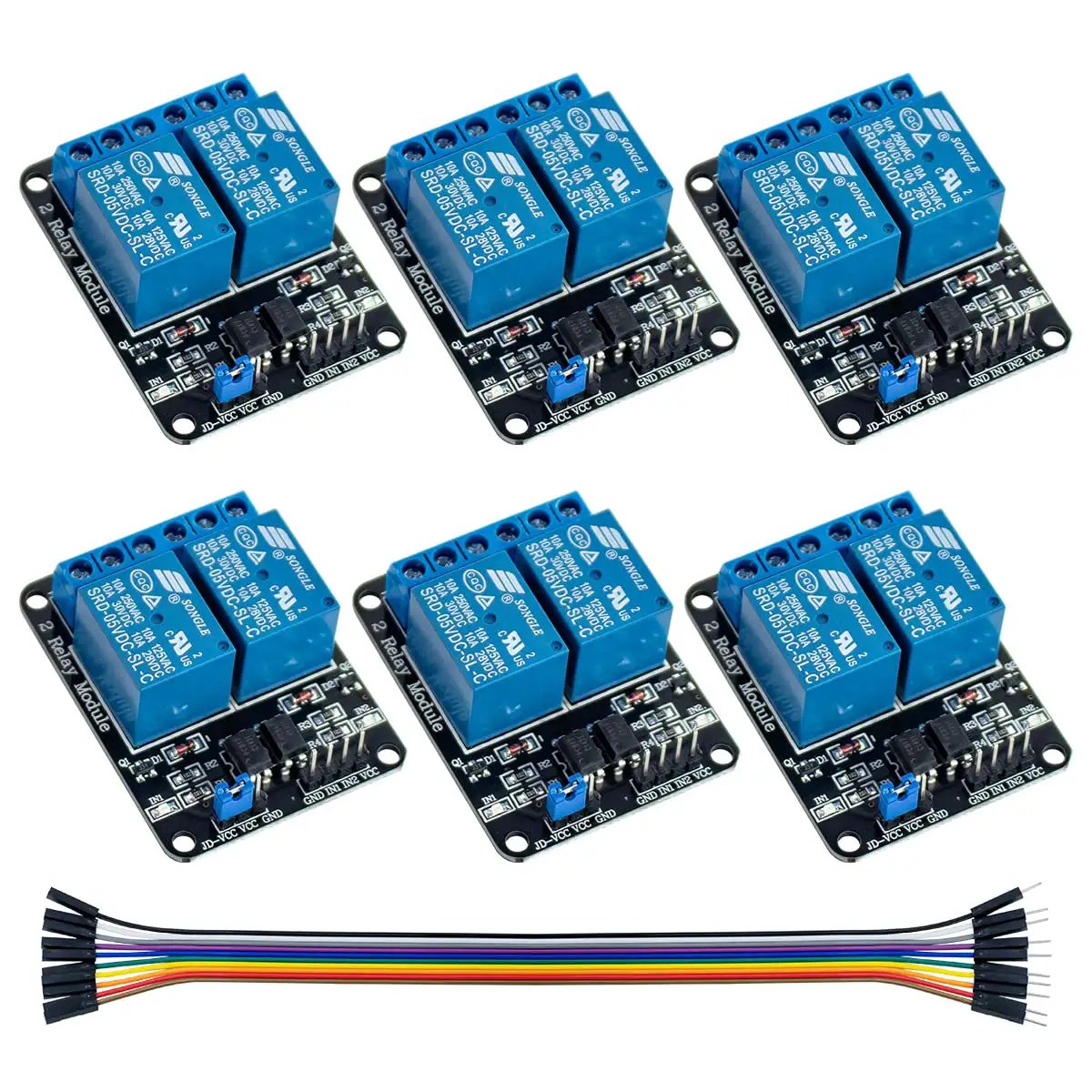 Relay 5v With Module Six Pack Two Channel 5V Relay Module for Easy DIY
