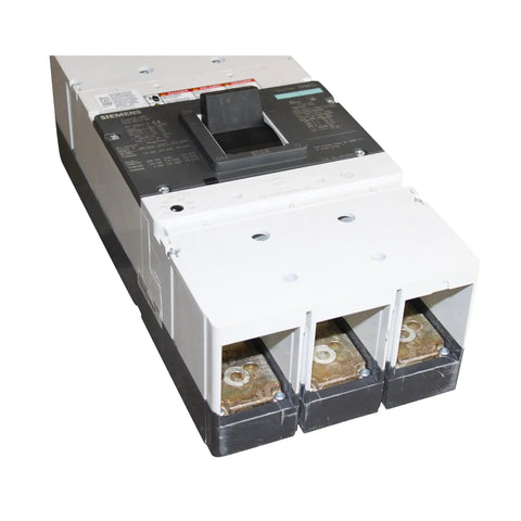 Heavy Duty Three Pole Industrial Molded Case Circuit Breaker Eight Hundred Amps NMX3B800 showing gray steel housing and terminals.