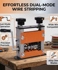 Garosa 6 Channel Wire Stripper Machine For 3 To 17Mm Wires Drill Powered Or Manual Heavy Duty Alloy Steel Blades close up view.