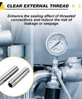 Four Inch Long 304 Stainless Steel Pipe Nipples Half Inch NPT To Half Inch NPT Male Threaded Four Pack Heavy Duty Fittings with gauge