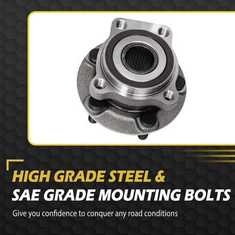 All-In-One 5-Lug Front And Rear Wheel Bearing Hub Assembly With ABS Encoder, Subaru Outback Legacy, close-up view