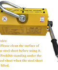 Heavy Duty Neodymium Magnetic Lifter Featuring Tough As Nails Build And Slick Toggle Release For Steel Plates And Scrap Handling Boasts Beast Mode Grip Up To 4409 Pounds, yellow PML-20 model.