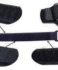 25 Pack Black Reusable Cable Straps With Heavy Duty Hook And Loop Closure, Slick Wire Ties For Cord Management Keeping Every Desk Setup Lockdown Tight And Clearing All The Snarls Quick 1Inch Wide with close-up details of hook and loop.