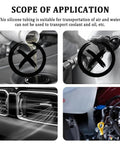 6-piece automotive vacuum hose kit with 4.9 ft hoses and tube cutter; IDs 1/8-3/8 in; up to 392°F for water/air lines.