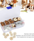 50 Set Doll Joints And Cotter Pins Skeleton Movable Joints For Teddy Bear Making Supplies with open storage box