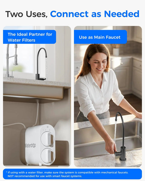 Black Reverse Osmosis Kitchen Sink Faucet For Under Counter Water Filtration Systems Nsf Certified Lead Free Single Handle Design Fits Most Rv And Home Setups With No Sweat Installation in a kitchen setup.