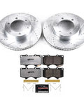Beef Up Front Brake Kit for Toyota Sequoia 2001-2007 and Toyota Tundra 2000-2006 With Carbon Fiber Ceramic Pads and Drilled Slotted Rotors