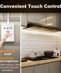 Under Cabinet Lighting Kit With Six Dimmable LED Lights, Touch And Remote Control, installed under kitchen cabinet