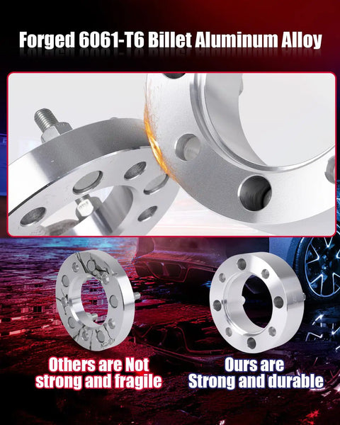 2 Inch 4x137 Wheel Spacers Set For UTVs And ATVs 4x137 Bolt Pattern 110mm Hub Bore 10x1.25 Studs 4 Pcs With Thread Lockers And Manuals