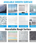 Available smooth surfaces and unavailable rough surfaces for Clear Suction Cup Hooks 4 Pack For Bathroom And More Heavy Duty Waterproof Shower Wall Hangers Wreath Towel Window Tile Glass Door Camper No Drill Easy Install Holds Up To 3 Kilograms