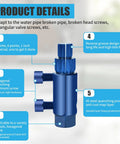 Pro Grade Heavy Duty Pipe Thread Extractor Tool for Half Inch Three Quarter Inch and One Inch Pipes with detailed features