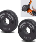 Quick Change Angle Grinder Nuts Five Eight Eleven Thread Spindle Lock self locking nuts for angle grinders, 2 pack with grip markings