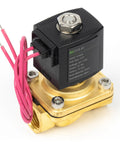 Half Inch Brass Solenoid Valve 110V AC Normally Closed With Viton Seal Lead Wire for fluid control systems