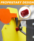 AR500 Hardened Steel Shooting Target System With Three Eighths Inch Thick Reactive Hostage Target featuring spring design detail