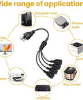 1 To 4 Outlet Power Splitter Extension Cord For Indoor Outdoor Use Heavy Duty 18AWG SJT 125V 13A Grounded NEMA 5-15P Plug Reliable