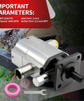 16GPM 2 Stage 3000 PSI Hydraulic Log Splitter Pump with aluminum gear drive shown with tools, used in wood splitting.