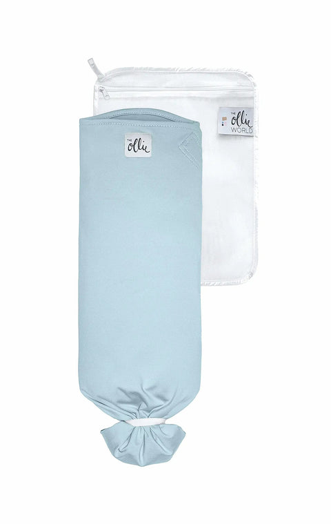Sky-colored Adjustable Baby Swaddle For Newborns That Feels Like The Womb Pediatrician Recommended Safe Sleep Solution with pouch