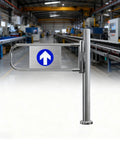 Rock Solid Stainless Steel Two Way Swing Gate With Smooth Operator Action Built Like A Tank For Busy Warehouses Or Driveways Hella Durable 180 Degree Pivot Post Mount Ready at industrial setting