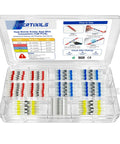 120-Piece Heat Shrink Solder Seal Wire Connectors Kit with Color-Coded 4 Size Set in labeled storage case