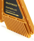 Heavy Duty Double Feather Board For Router Table Saws, orange clamp showing detailed feed direction for smooth routing.