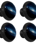 4 Pack Starry Sky Crystal Glass Cabinet Knobs For Kitchen Drawers And Dressers With Stainless Steel Screws Super Sleek Top Notch Furniture Hardware Adding Hella Style To Your Setup With Zero Stress Today - Black and blue galaxy design